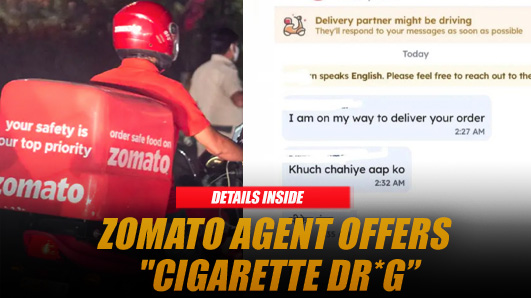 Zomato Delivery Agent's Surprising Text Offer: 'Cigarette Ganja