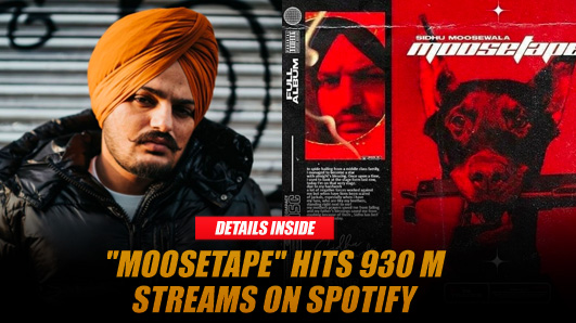 Sidhu Moosewala's "Moosetape" Hits 930 Million Streams on Spotify