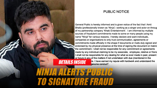 Ninja Alerts Public to Signature Fraud
